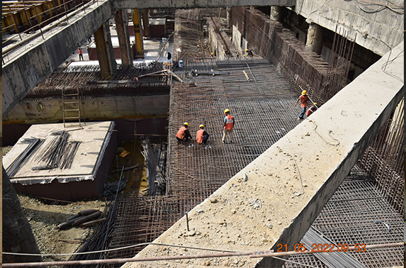 Gallery slab rebar works